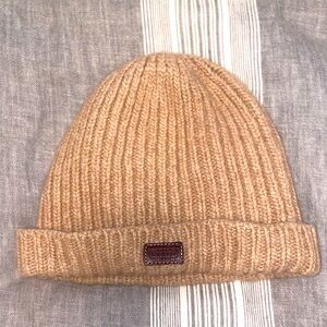 Coach Tan Knit Beanie